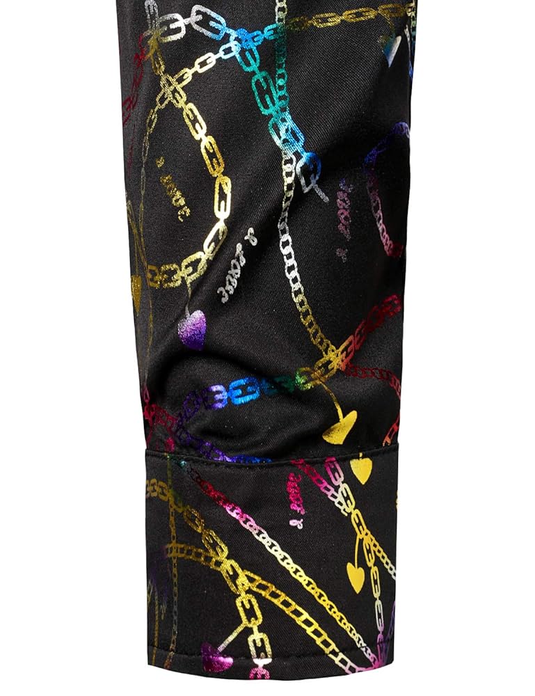 ★YOUTHBATH★ YB x Oliwa Star Sleeve Button Top Amazon.com: ZEROYAA Men's Luxury Shiny Design Slim Fit Long